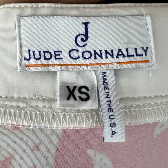 JUDE CONNALLY Vibrant Stretch Nylon Split Orange Dragon Asian Motif 3/4 Top XS - Picture 5 of 6